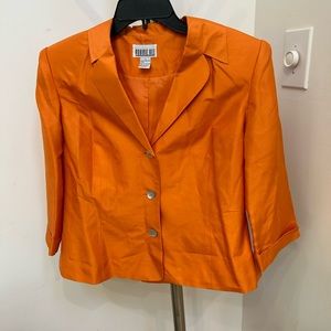 Beautiful Orange Silk Blazer!